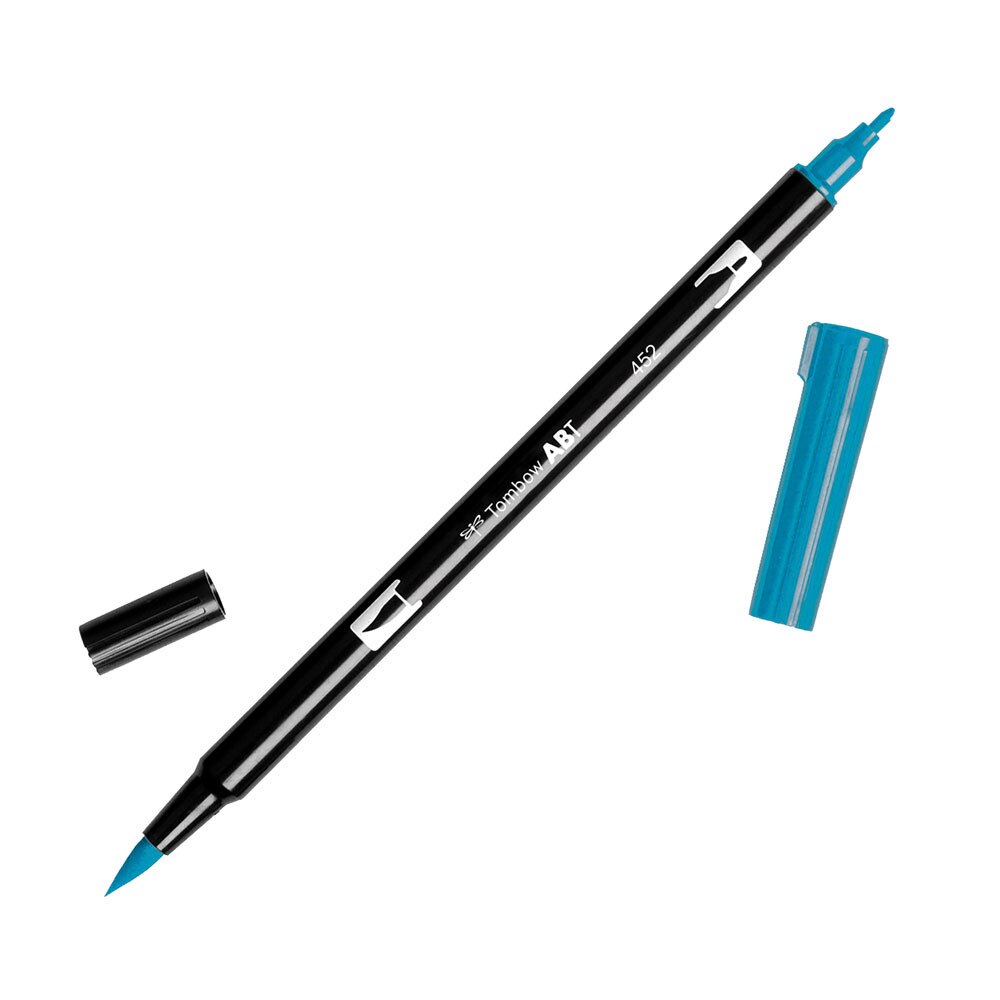 Tombow Dual-Tip Brush Marker Pen – Process Blue